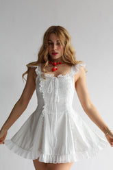 The Ophelia Dress in Pearl White