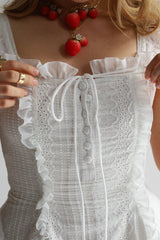 The Ophelia Dress in Pearl White