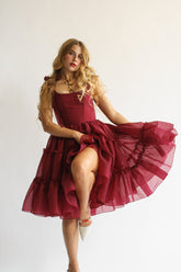 The Siena Dress in Scarlet Red