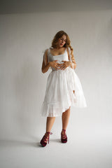 The Delilah Dress in Luna White