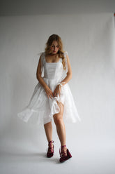 The Delilah Dress in Luna White