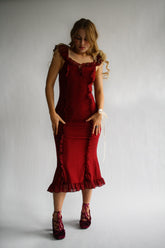 The Desirée Dress in Medici Red