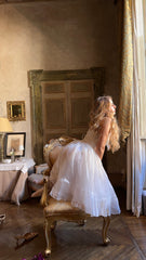 The Delilah Dress in Luna White