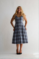 The Juliette Dress in Thistle Plaid