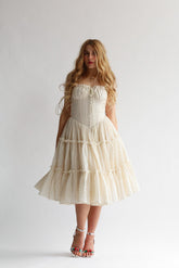 The Fae Midi Dress in Chantilly