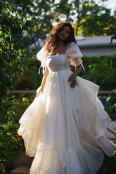 The Ivory Silk Organdy Fanfiction Bridal Gown